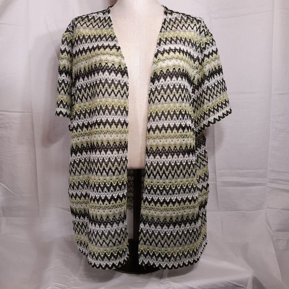 SOLD Alfred Dunner Cover-Up Women's 2XL Shirt Top EUC Open Front Jacket Duster - Picture 6 of 6